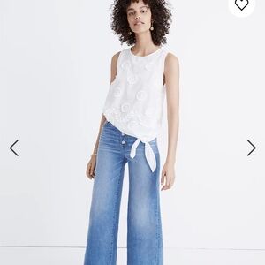Madewell Embroidered Side-Tie Tank